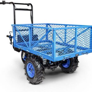 Electric Utility Cart 500W Lead-Acid Battery-Powered Power Wagon 500 lbs Load Capacity 1000 lbs Towing Heavy-Duty Motorized for Garage Warehouse and Outdoor Use