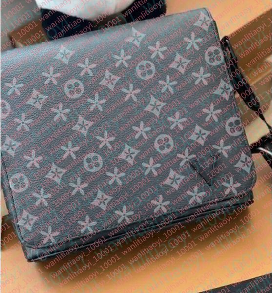 TRIO s Designer bags mens Leather Black Flowers New fashion men and women Europe the United States trend single shoulder crossbody backpack purse tote bag