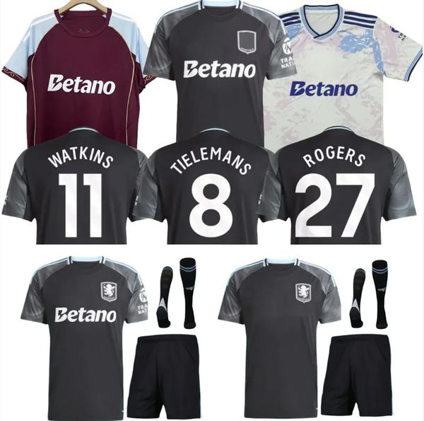 25 26 astons VilasS shirt McGINN #7 Soccer Jerseys RASHFORD#9 ROGERS TIELEMANS WATKINS#11 football shirts 150-Year Anniversary jersey villashirts
