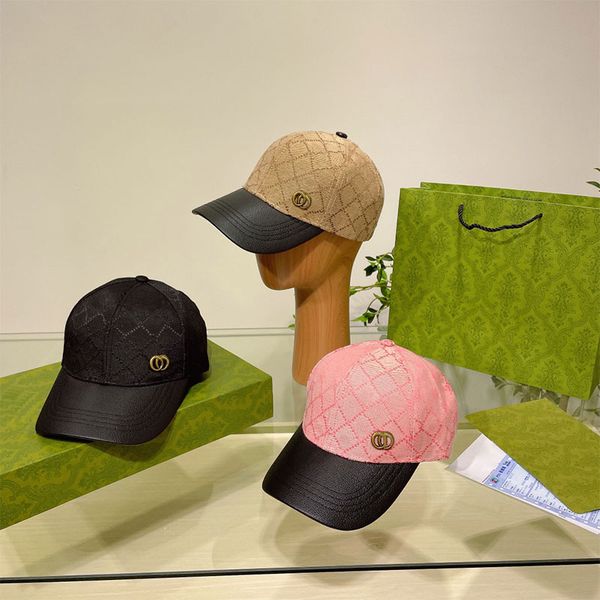 Casual Ball Caps Designer Cap Dome Hats Patchwork Casquette Letter for Woman 3 Color Adjustable