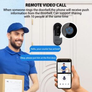 Wireless Smart Doorbell Ring Door Camera Intelligent Video Bell 125 Degree Wideangle Lens Bidirectional Visual Intercom 250108