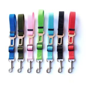 Adjustable Dog Collar Cat Car Belt Pet Seat Vehicle Harness Lead Clip Safety Lever Traction Dogs Accessoires