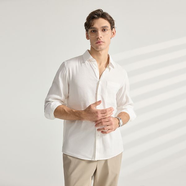 BXS/Stylish Mens Luxury designer/designer Long-sleeved business and casual shirts/golf t shirt/essentials/mens designer shirt/Business shirt