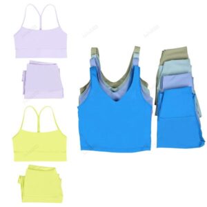 Women Yoga Set lingerie Fitness High Waist Leggings and Y-Back Bra Hot sale Soft High Waist Elastic Sportswear Outfts Pants Gym Suits Workout Tracksuits Lycra fabric