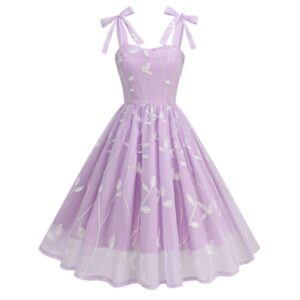 044-A purple minimalist style girl's dress