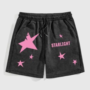 American Style Washed Vintage for Men Summer Simple Trendy Brand Versatile Loose Tight Casual Sports Five-Point Shorts