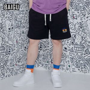 Printed 2024 Summer 350g Five-point Shorts Street Style Trendy Eye Men's Casual Pants
