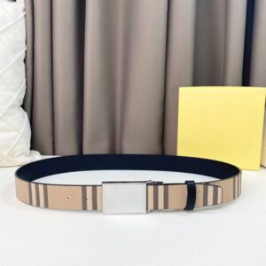 Designer Belt Cowskin Real Leather Width 3.5CM Classic Needle Buckle Belts Plaid for Man Woman 2 Style
