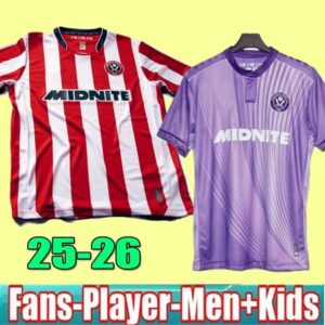 Size S-4XL Sheffields 25 26 Soccer Jerseys Third home away 2025 BREWSTER MOORE Uniteds Football Shirt Uniforms Men Kids Kits001