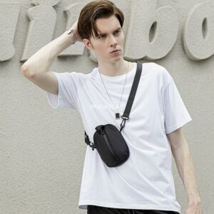 Men's crossbody bag ins fashion brand mini small body bag personality shoulder purse hanging bag hip hop trend mobile phone bag