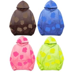 Men's Hoodies & Sweatshirts Desiner American high street retro vintage vintage gradient mud dyed kapok foam hooded sweatshirt for men and wo