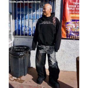 Men's Jeans Y2K Men Vintage American Pattern Letter Streetwear Gothic Harajuku Hip Hop Women Fashion Casual Wide Leg a06