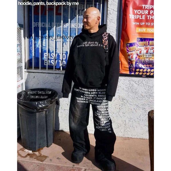 Men's Jeans Y2K Men Vintage American Pattern Letter Streetwear Gothic Harajuku Hip Hop Women Fashion Casual Wide Leg a06