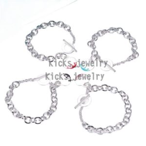 Classic designer bracelet enamel bracelet -O bracelet heart bracelet thick chain bracelet fashion With gift box and dust bag