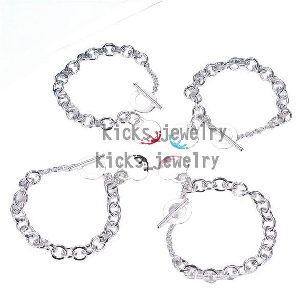 Classic designer bracelet enamel bracelet -O bracelet heart bracelet thick chain bracelet fashion With gift box and dust bag