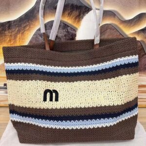 Beach Bag Designer Bag Tote bag Straw Bag Travel Shopping bag big capacity women Handbags Hollow Out Woven Letter Shoulder bags Vacation gift 001