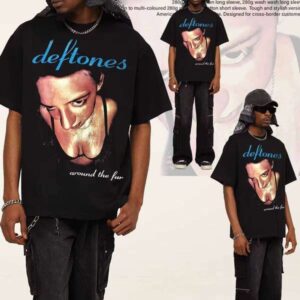 2025 Spring/Summer New Dethrones Rock Band Heavy Washed Vintage Short Sleeve American Style Printed Cotton T-Shirt