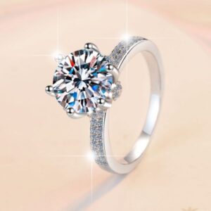Durable Affordable Moissanite Eternal Wedding Ring – Premium S925 Finish