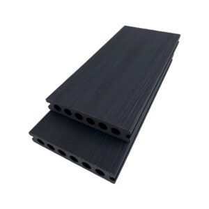 Hot outdoor waterproof second generation co-extruded round hole wood grain wood plastic floor