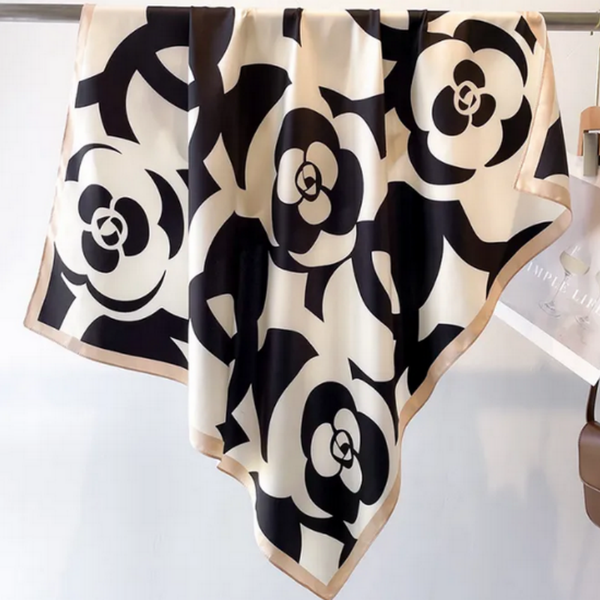 38style 90X90 Simple Designer Print Scarf Headband for Women Fashion Handle Bag Scarves Shoulder Tote Lage Ribbon Head Wrap