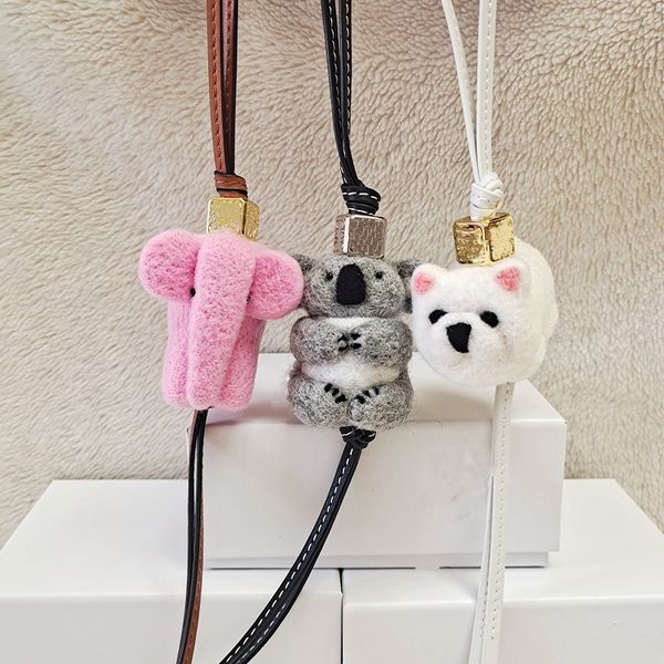 Designer bag charm For Women Koala Owl Animals Fashion Bag Pendant Mens Designers Leather Bagcharm Ornament Key chain With Box gift