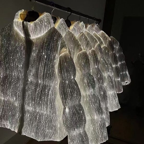 Unisex Puffy Vest with Sparkling Discoloration - Waterproof & Wind-Resistant Winter Down Jacket for Men and Women