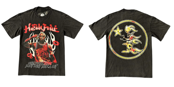 The Worm Rodman Dazzle Logo Print Washed Tee