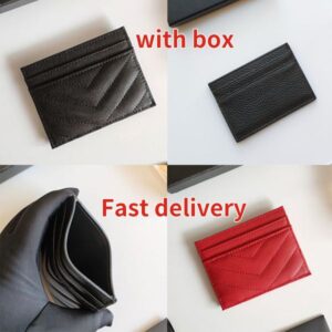 Women card holder designer cardholder Genuine Leather designer wallet coin purse gold balck silver letter passport holders purses wholesale with box and fast ship