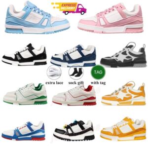 Designer Trainer Shoes Sneakers Mens Women Baby Blue Black White Navy Green Tour Yellow Pink Brown Winter Mens Trendy Tennis Outdoor Jogging Walking Free Shopping
