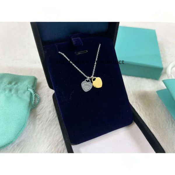 return necklaces 925 womens heart necklace designer jewellery chains pendant steel charm anniversary gift for women gold plat 20e