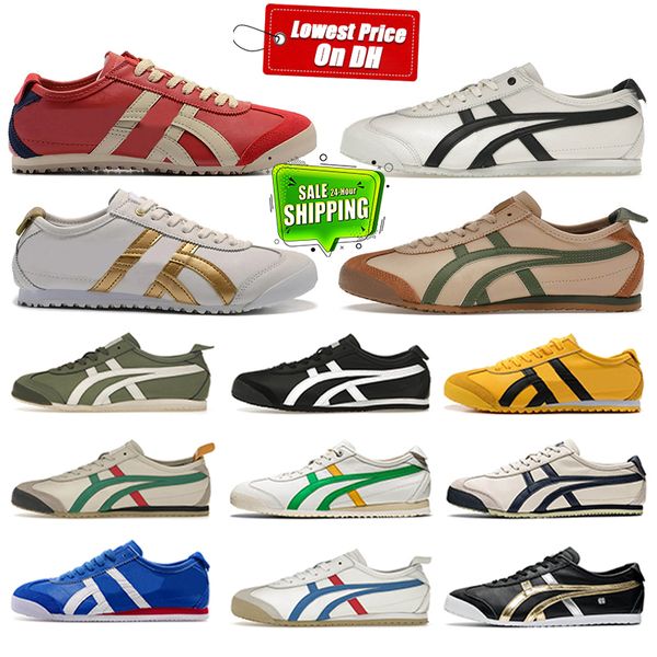 Mexico 66 Lifestyle Sneakers Female Male Designer Running Shoes Black White Blue Yellow Beige Pink Low Fashion Sneaker Casual Shoes