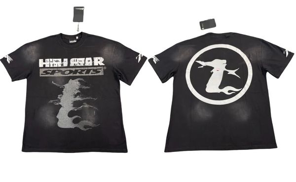 Silver Grey Side Face Goddess Logo Printed Washed Version Tee