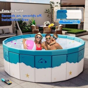 Swim pool Foldable No need to inflate Garden Lawn Outdoor Swimming Pool for Kids – Water Play & Sandbox Fence