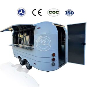 Concession Food Trailer Custom Burger Street Food Truck OEM Cart Stainless Steel Vintage Trailer with Full Equipment Provided CE