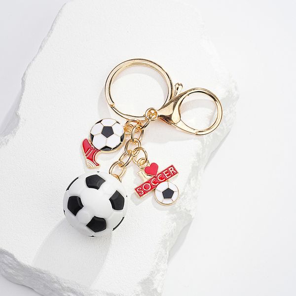 Trendy 3D Sports Ball Keychain - Soccer/Basketball/Football Charm for Game Day, Fan Gifts & Team Spirit