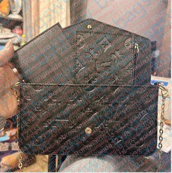 10A Top Multi Felicie Pochette s Designer 3pcs set Women Bags Handbag Crossbody Leather Purse Fashion Shoulder Lady the Tote Bag Wallet