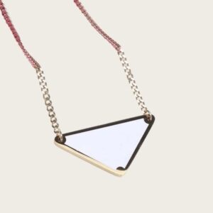 jewelry designer necklace for woman necklaces designer moissanite pendant Simple Gold Silver Plated Metal Letter Crysatl Pearl Rhinestone Newklace Jewerlry