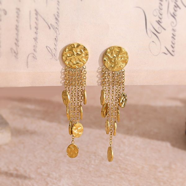 Sophisticated Circles of Shimmering Metal Beads Necklace Set Featuring Artisanal Texture