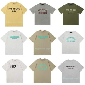 Men Designer T-Shirt Short Sleeve Solid Color Tee Comfortable and Breathable Classic Streetwear with Fashionable 3D Silicone Letter Print for Daily Casual Wear