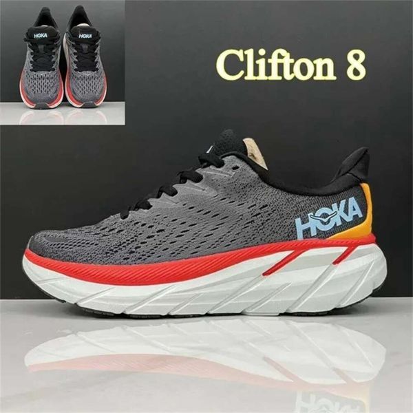 Shoes Running One Bondi Clifton 8 Carbon x Men and Women All Black Blue Red White Mens and Womens Sports Shoes