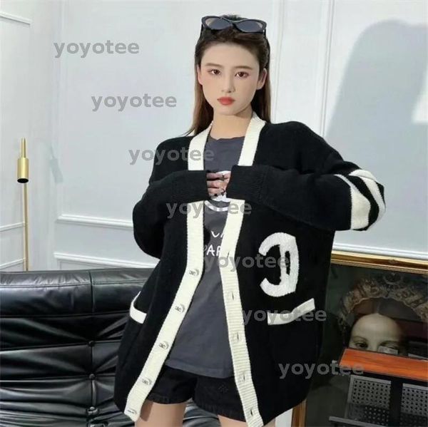 2025SS New Womens Sweaters Women Spring Autumn Loose Casual Woman Designer Sweater Coat S-XL BFG2412115