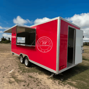 Custom Fast Food Truck With Mobile Kitchen Catering Trailer Ice Cream Cart Square Mobile Kitchen Food Trailer For Sale