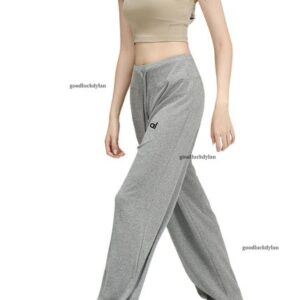 alocardio 5A Quality Sweatpants Casual Long Pants Outdoors Comfort Knit Gray Casual Wide Leg Jogger Pants Black/Grey