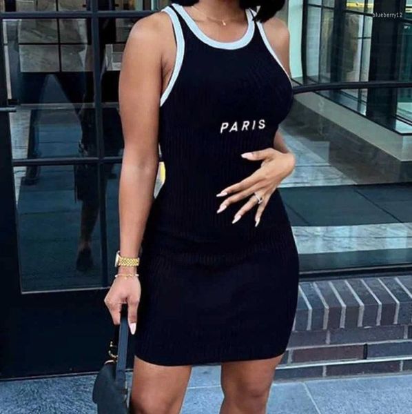 Casual Dresses Plus Size Designer Dress Fashion Letter Print Slim Quick Dry Mini Skirt Womens Clothing