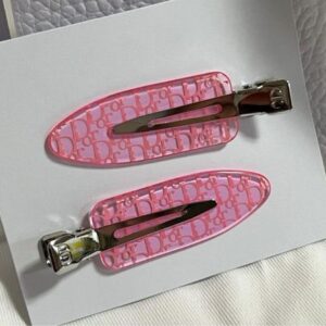 2pcs/set clips European American style duckbill clip exquisite and practical party gift Hairpins No Trace hair bobby pin pink