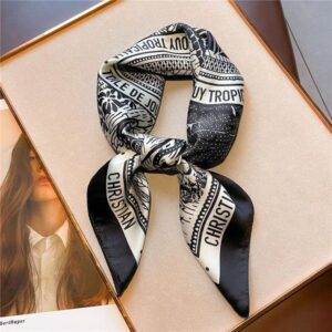 70Cm Silk New Feeg Square Scarf Designer Women Brand Neck Tie Female Hair Shawl Wraps Headkerchief Hijab Bandana Fashion Classic Black Green Red Blue 2024 293