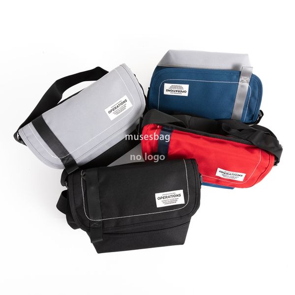 New men's shoulder bag color contrast casual crossbody bag canvas personality simple small body bag fashion messenger bag