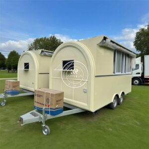 Street Restaurant Catering Trailer Mobile Food Trailer Concession Fully Equipped Snack Pizza Food Truck With Full Kitchen