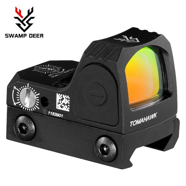 SWAMP DEER 1X22 Red Dot Tactical Rifle Scope Collimator 20mm Rail Riflescope Hunting Holographic Optics Sight