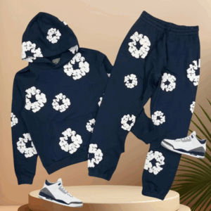 Y2K Inspired Men's Streetwear Outfit – Hooded Sweatshirt and Baggy Pants Set